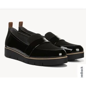 Dr. Scholl's Womens 10 Black Chunky Dress Loafer Shoes Preppy Career Office Goth